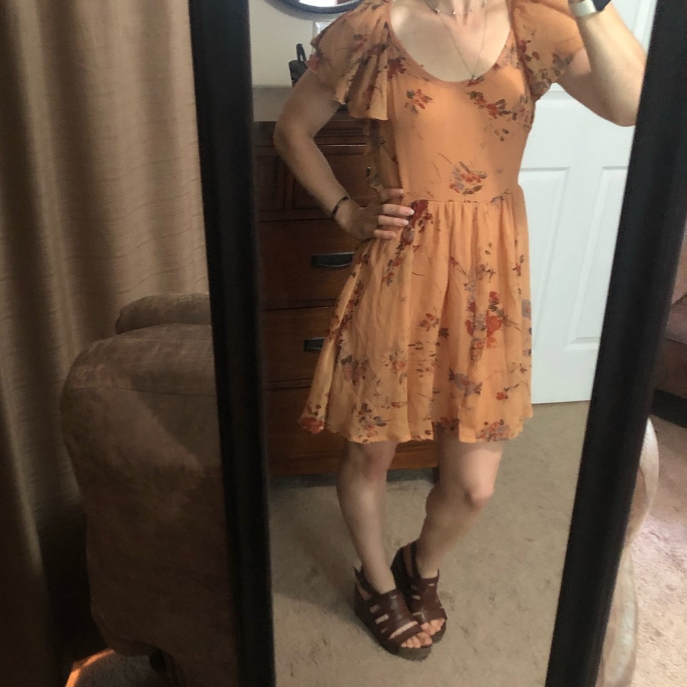 Pinky Light Floral Dress Size Small